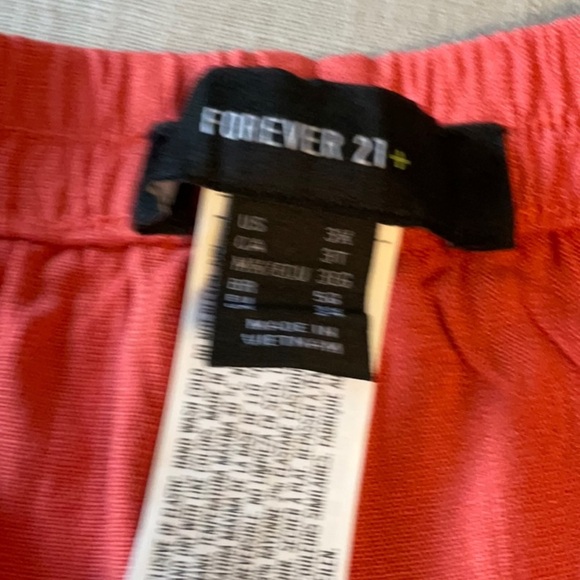 Forever 21 Bright Coral Wide Leg Pants - Picture 4 of 7